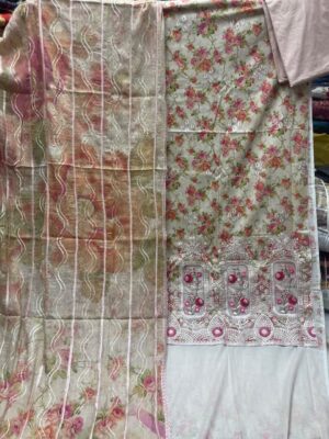 Embroidered Cotton Suit