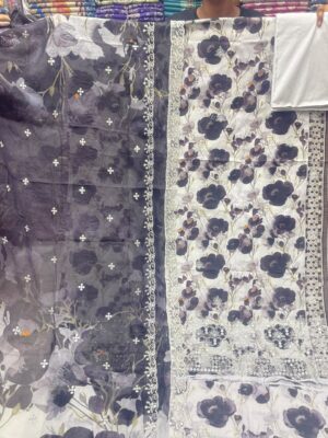 Premium Embroidered Cotton Suit