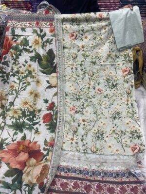 Premium Embroidered Cotton Suit